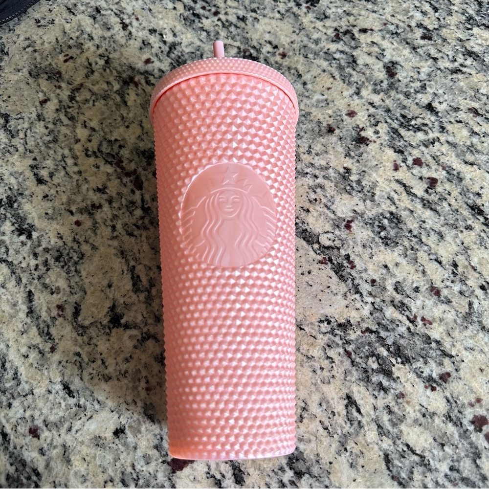 NEW 2024 Starbucks Pink Pearl Bling Tumbler Venti